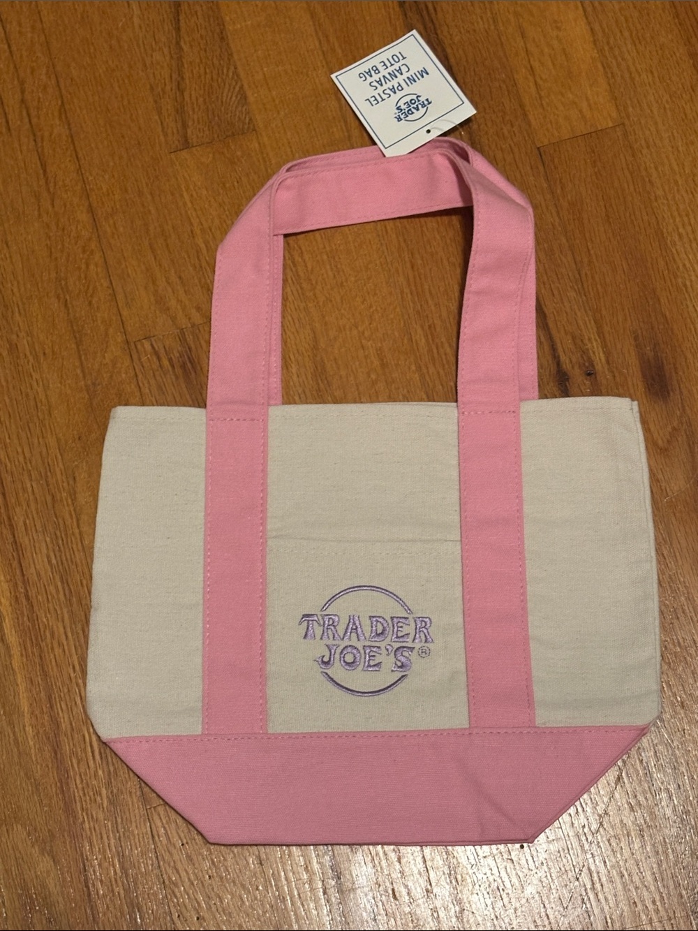 Trader Joe’s Pink Canvas Tote Bag